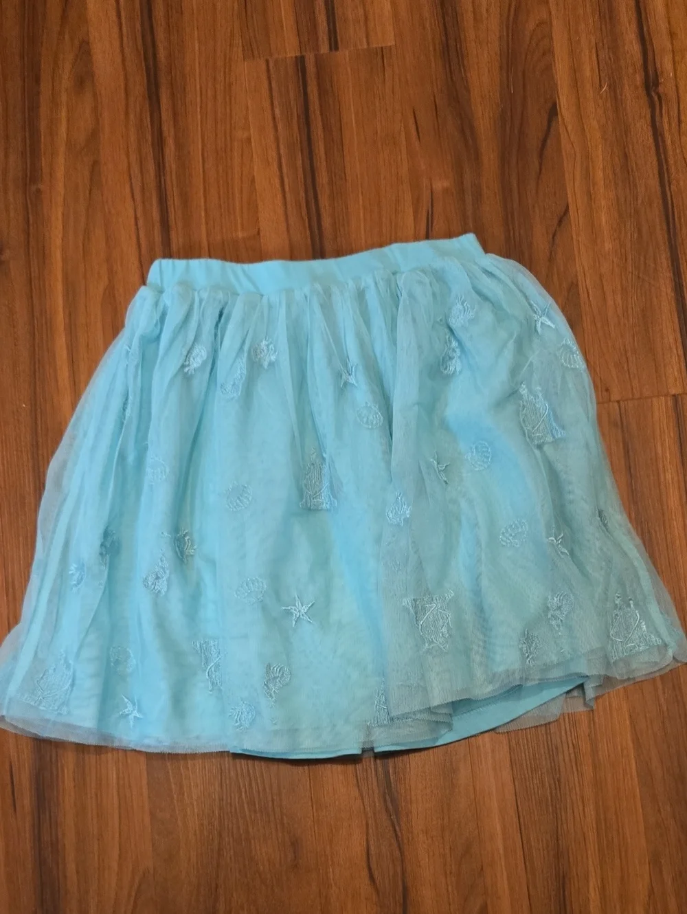 Hanna Andersson Disney Light Blue Mermaid Sweatshirt and Tulle Skirt
